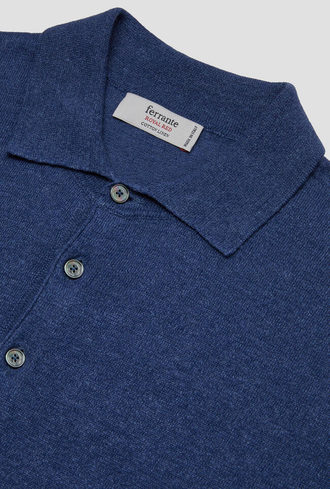 Polo in Lino e cotone ROYAL RED - Ferrante | img vers.1300x/
