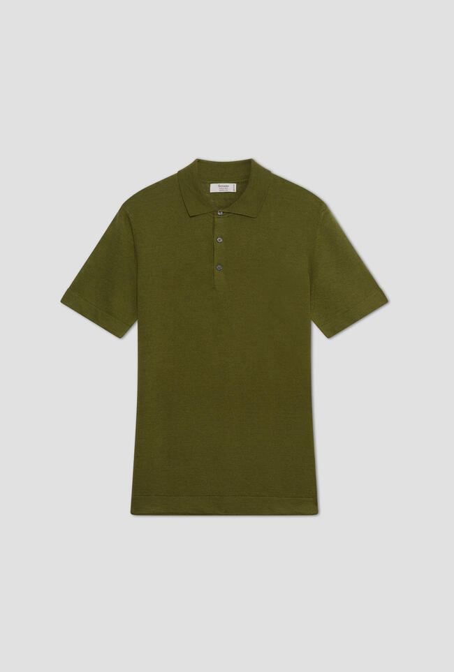 Polo in Lino e cotone ROYAL RED - Ferrante | img vers.1300x/