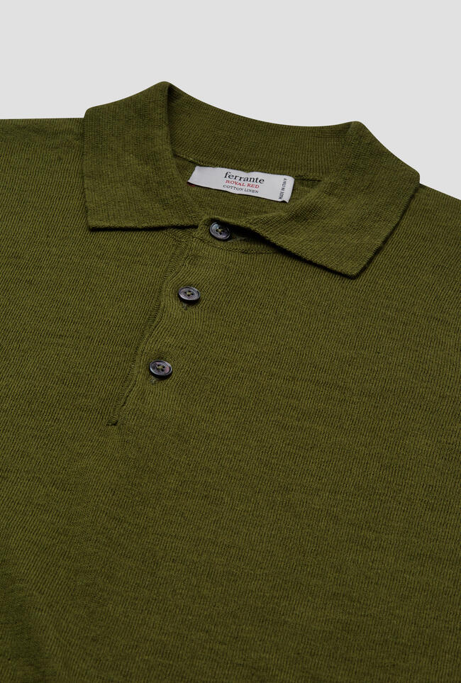Polo in Lino e cotone ROYAL RED - Ferrante | img vers.1300x/