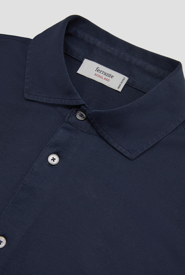 Garment-dyed ultralight jersey shirt ROYAL RED - Ferrante | img vers.1300x/
