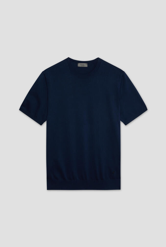 T-shirt in maglia in cotone ESSENTIAL - Ferrante | img vers.1300x/