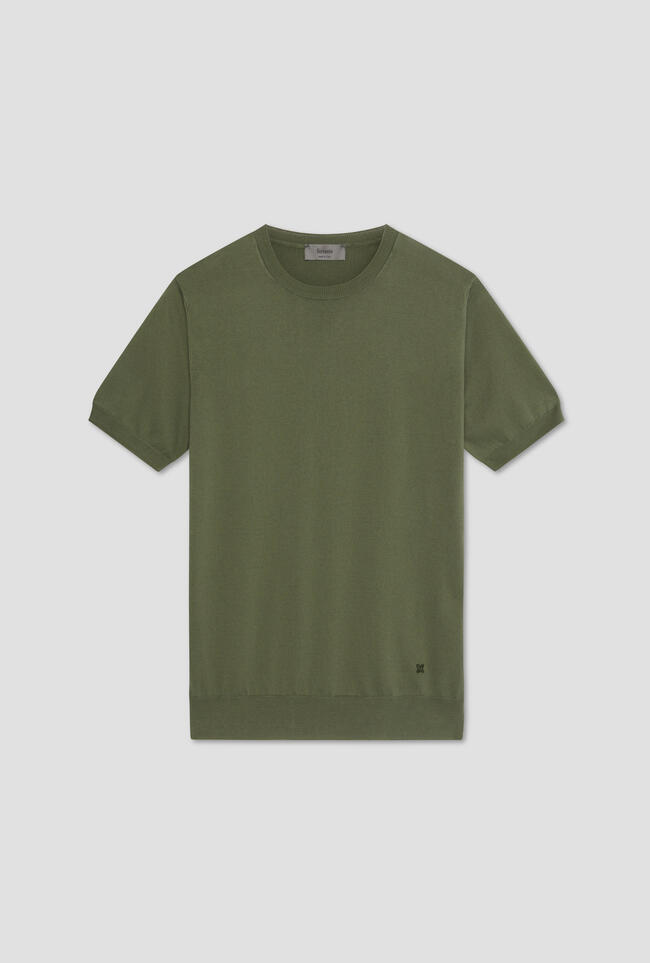 T-shirt in maglia in cotone ESSENTIAL - Ferrante | img vers.1300x/