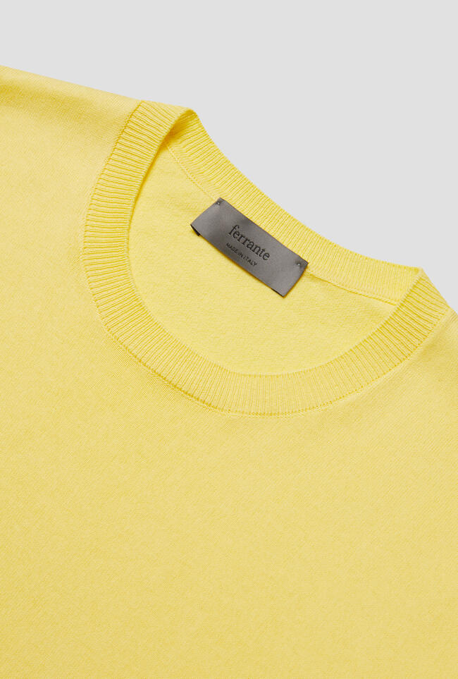 T-shirt in maglia in cotone ESSENTIAL - Ferrante | img vers.1300x/