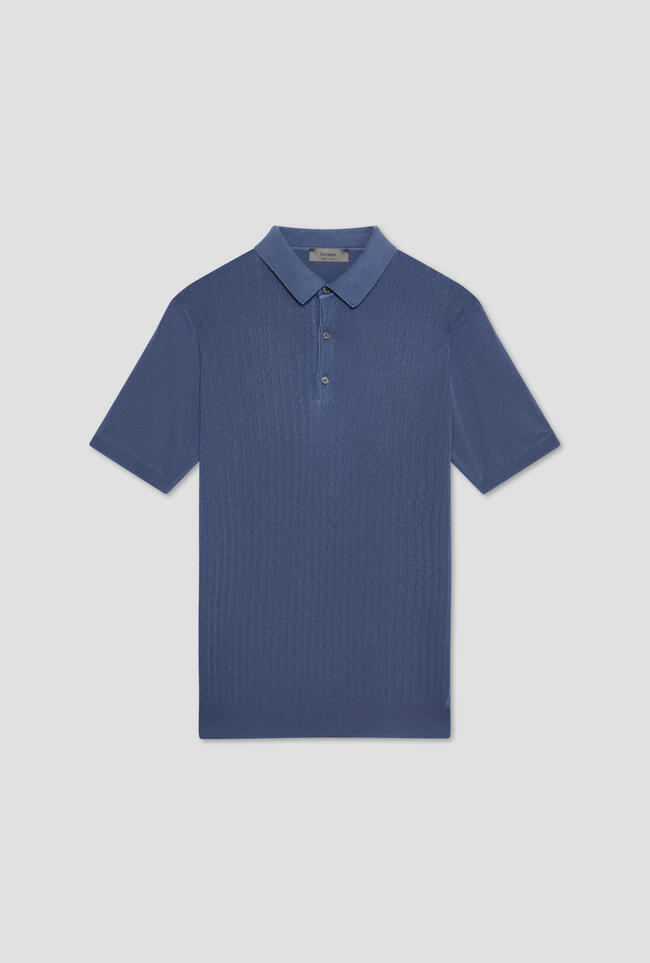 Polo in maglia con lavorazione MAIN - Ferrante | img vers.1300x/