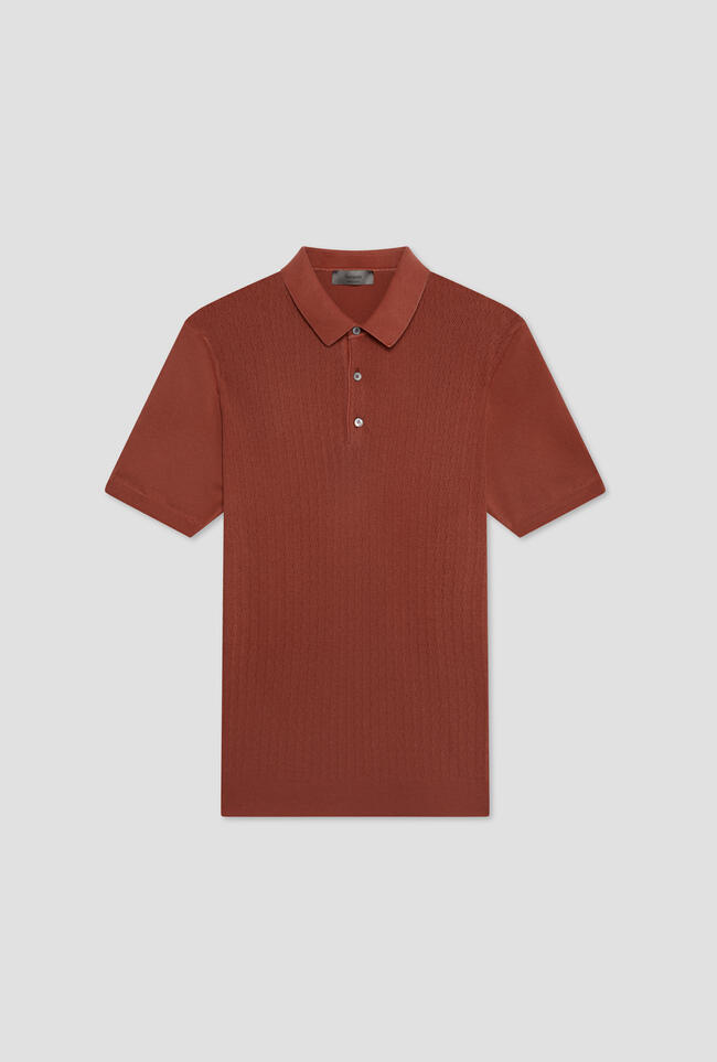 Polo in maglia con lavorazione MAIN - Ferrante | img vers.1300x/