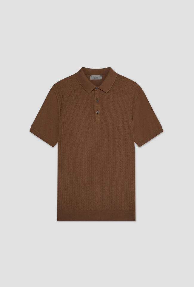 Polo in maglia con lavorazione MAIN - Ferrante | img vers.1300x/