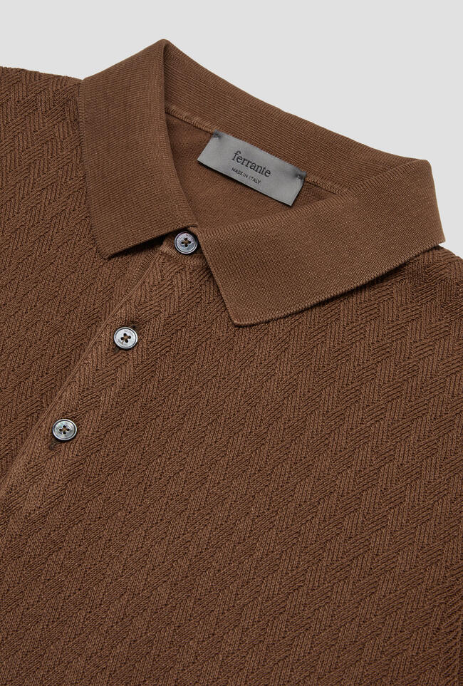 Polo in maglia con lavorazione MAIN - Ferrante | img vers.1300x/