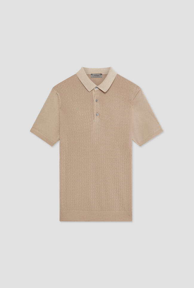 Polo in maglia con lavorazione MAIN - Ferrante | img vers.1300x/