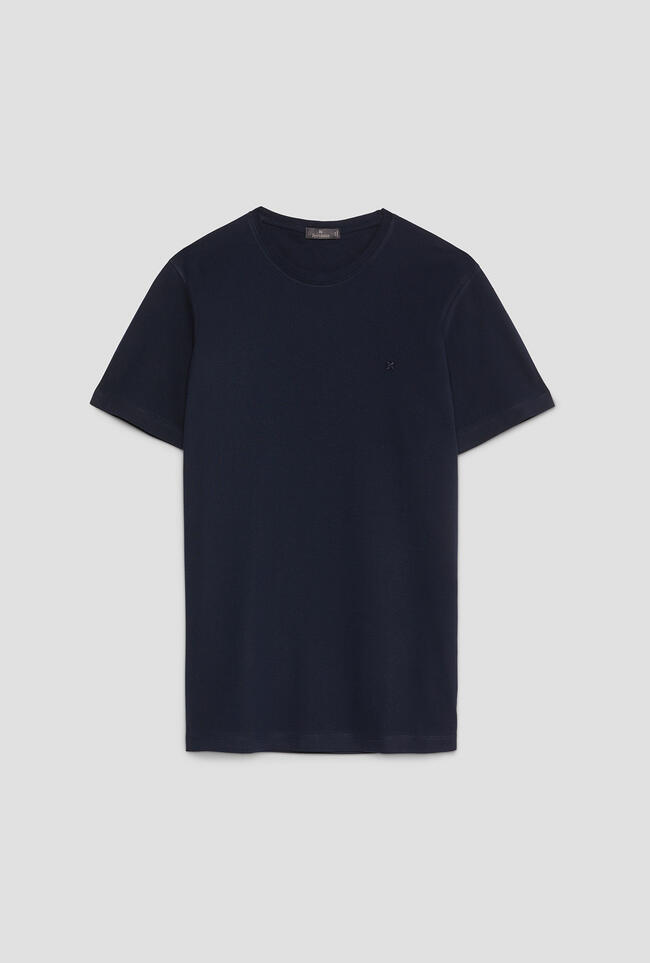 Elastic jersey T-shirt with embroidery ESSENTIAL - Ferrante | img vers.1300x/
