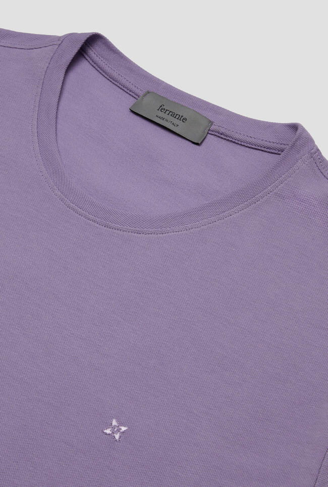 Elastic jersey T-shirt with embroidery ESSENTIAL - Ferrante | img vers.1300x/