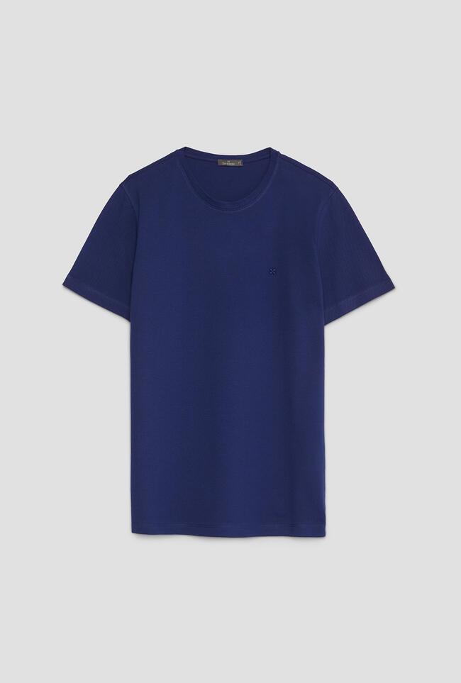 Elastic jersey T-shirt with embroidery ESSENTIAL - Ferrante | img vers.1300x/