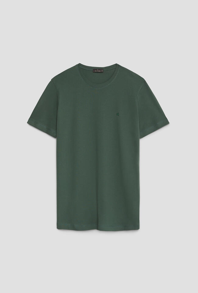 Elastic jersey T-shirt with embroidery ESSENTIAL - Ferrante | img vers.1300x/