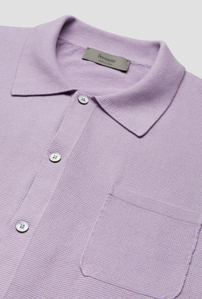 Cotton crepe knit shirt MAIN - Ferrante | img vers.1300x/