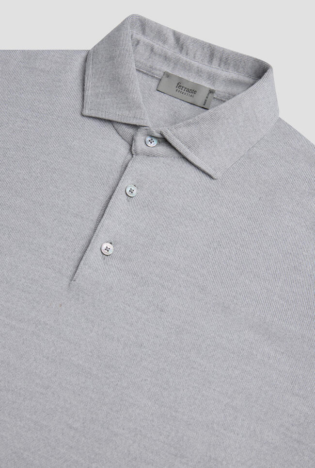 Polo with shirt collar in pure combed wool MAIN - Ferrante | img vers.1300x/