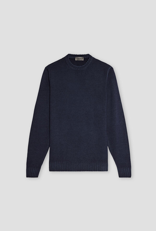 Garment-dyed wool crew neck ESSENTIAL - Ferrante | img vers.1300x/