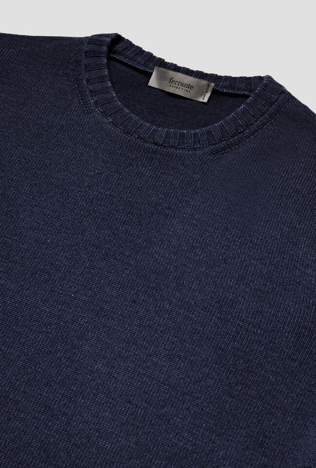 Garment-dyed wool crew neck ESSENTIAL - Ferrante | img vers.1300x/