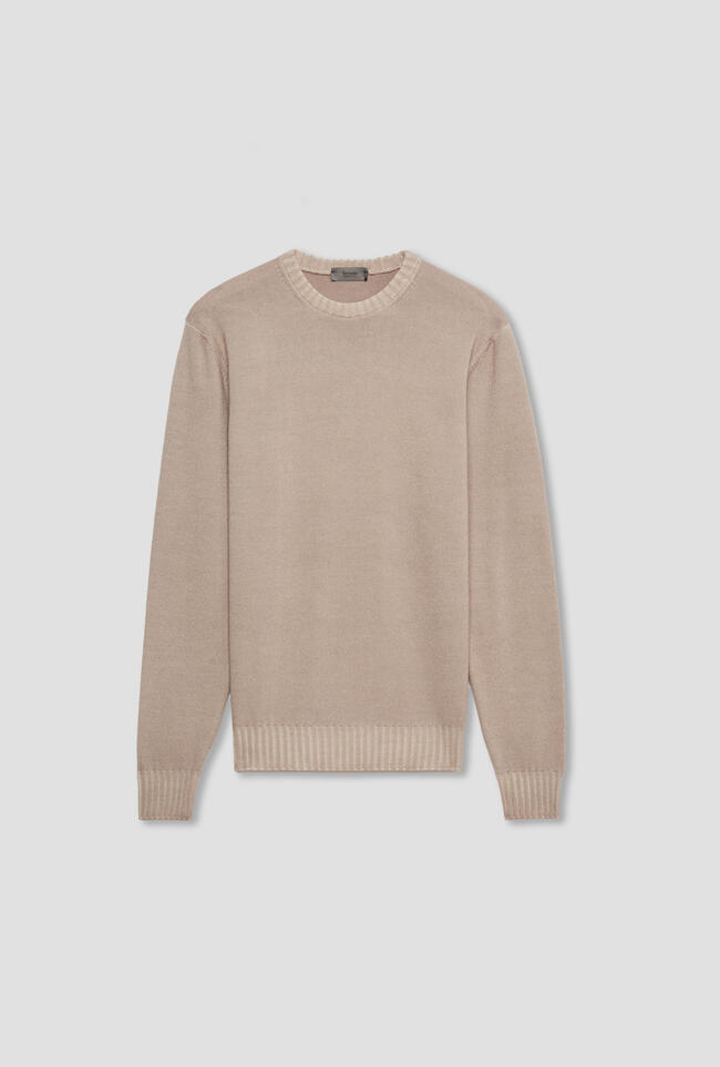 Garment-dyed wool crew neck ESSENTIAL - Ferrante | img vers.1300x/