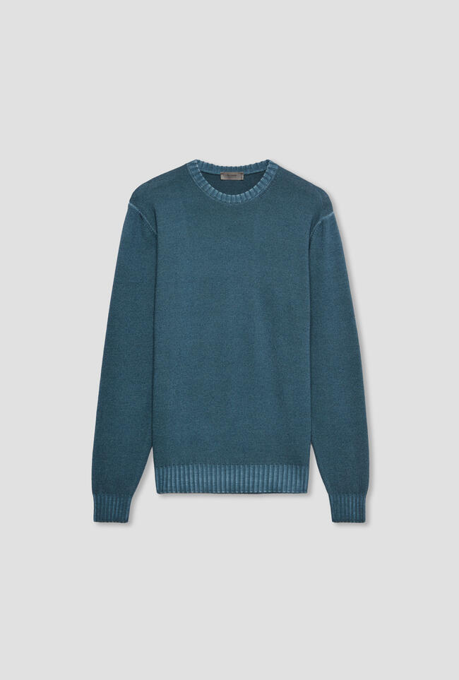 Garment-dyed wool crew neck ESSENTIAL - Ferrante | img vers.1300x/