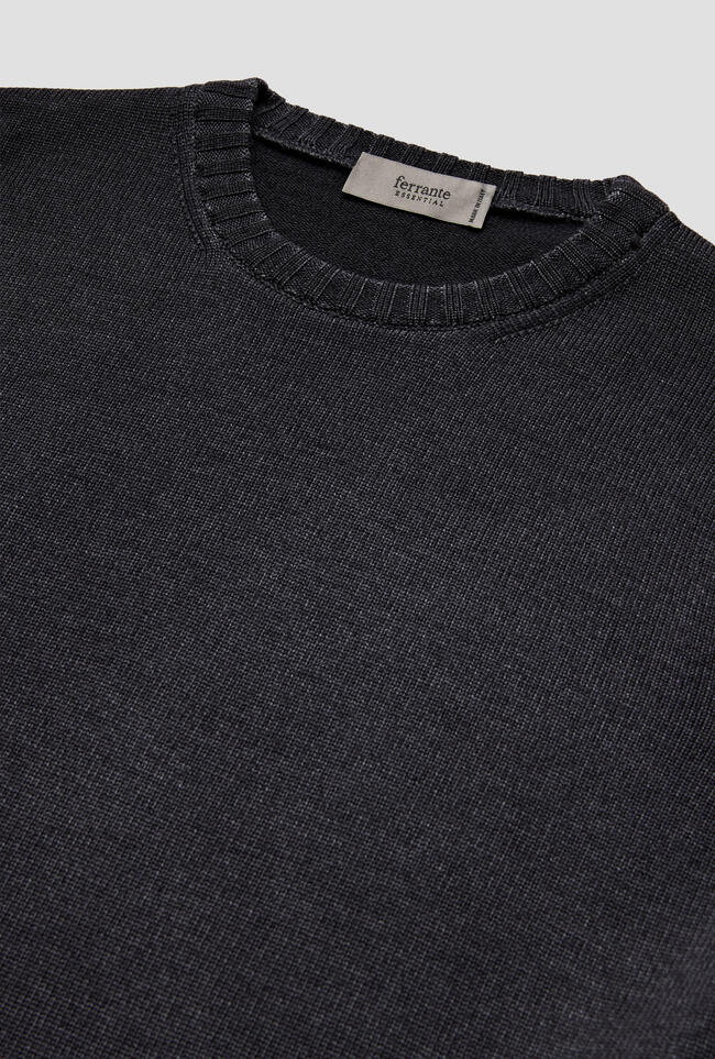 Garment-dyed wool crew neck ESSENTIAL - Ferrante | img vers.1300x/