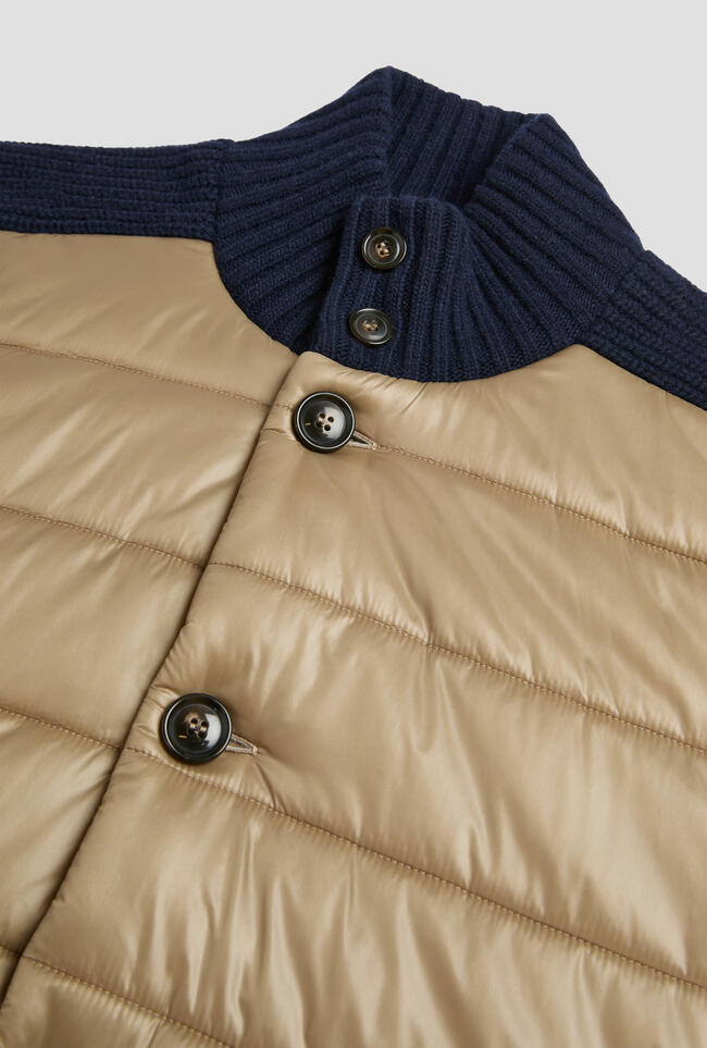 Padded jacket with sleeves and knitted details ROYAL RED - Ferrante | img vers.1300x/