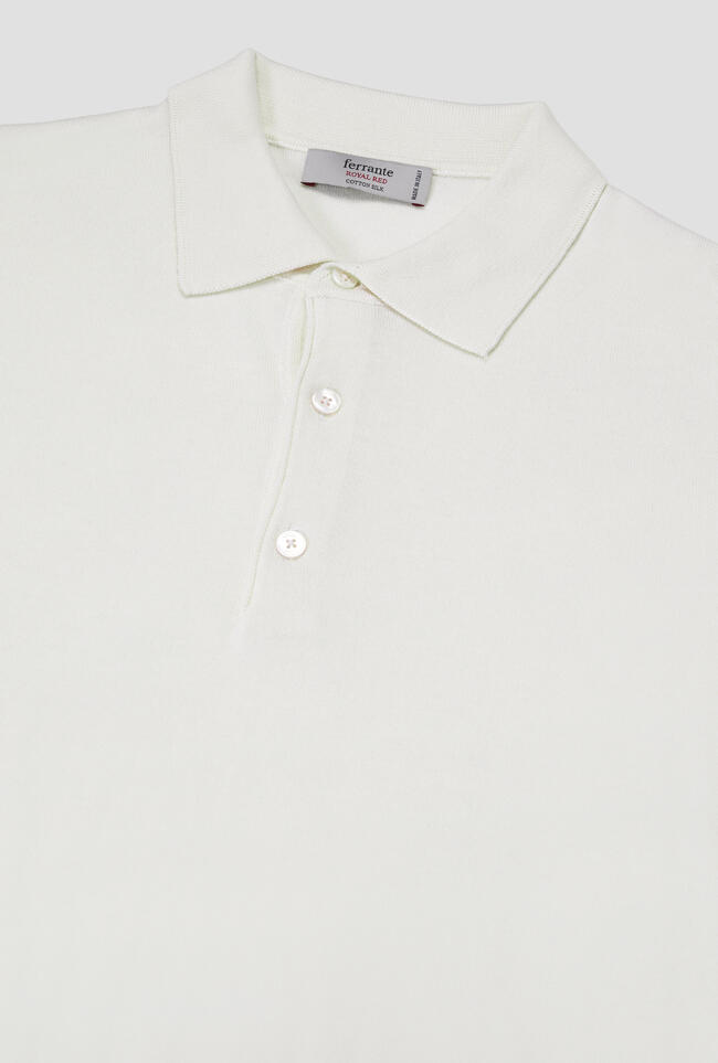 Polo in seta e cotone ROYAL RED - Ferrante | img vers.1300x/