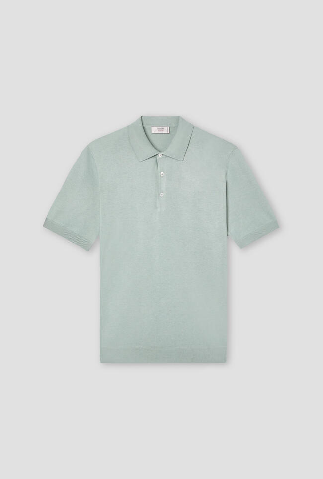 Polo in seta e cotone ROYAL RED - Ferrante | img vers.1300x/