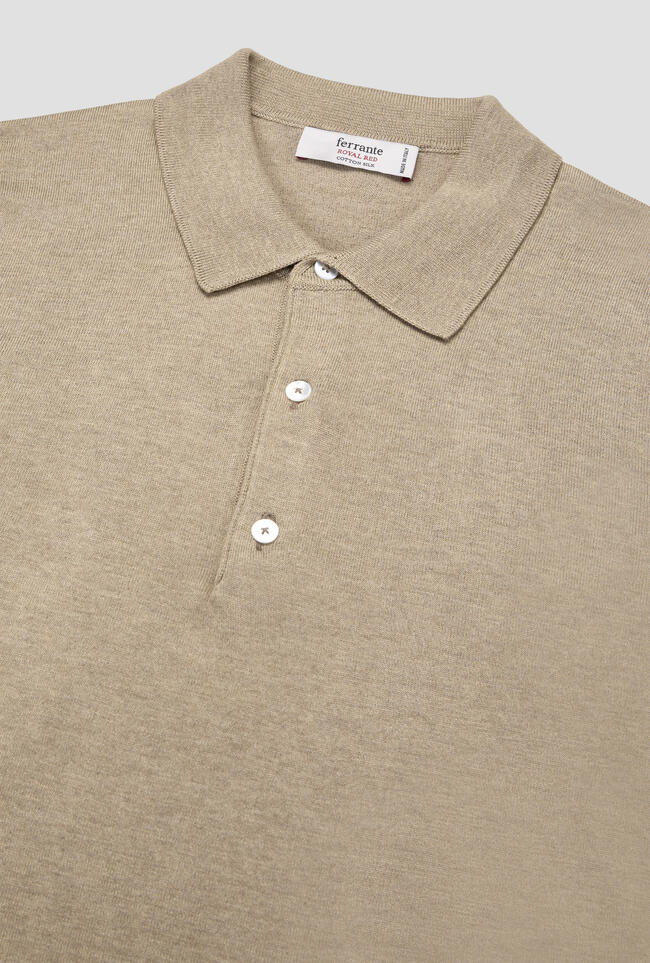 Polo in seta e cotone ROYAL RED - Ferrante | img vers.1300x/