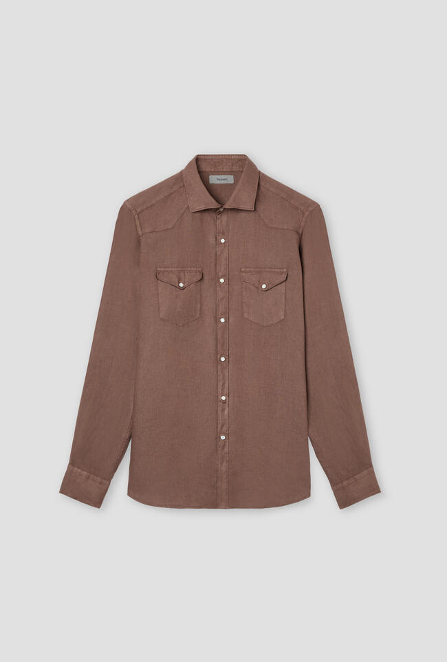 Camicia in lino tinta in capo MAIN - Ferrante | img vers.1300x/