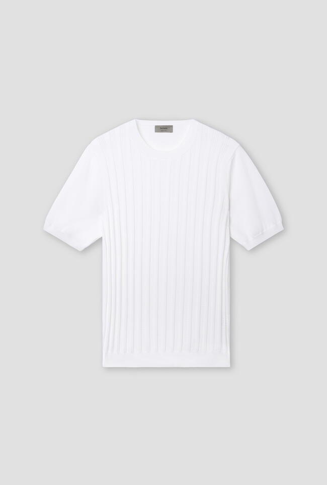 Perforated ribbed T-shirt MAIN - Ferrante | img vers.1300x/