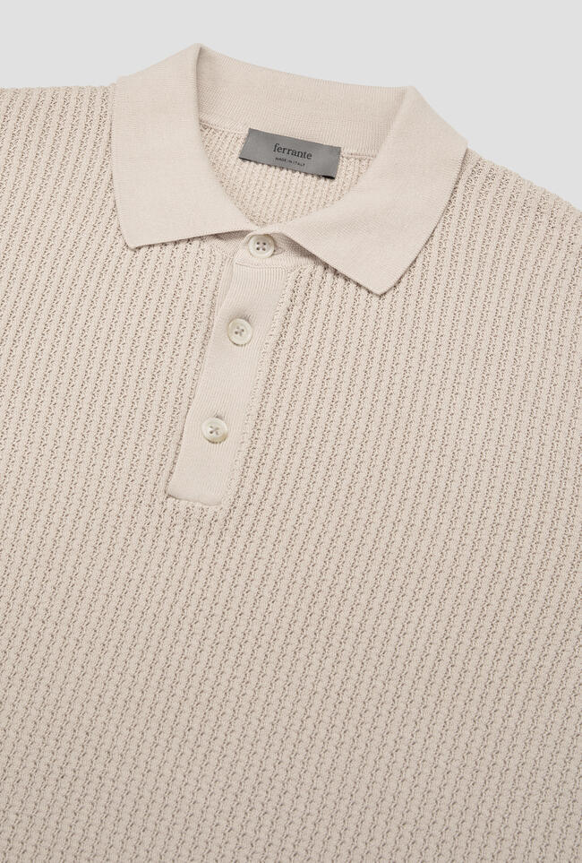 Polo mezza manica tinta in puro cotone MAIN - Ferrante | img vers.1300x/