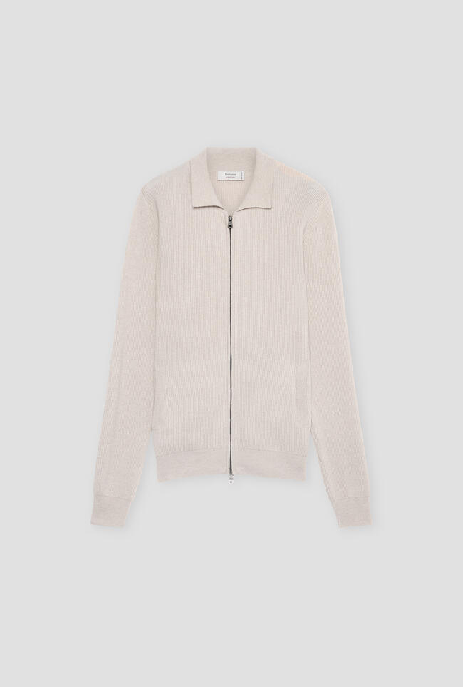 Full-zip wool and cashmere jacket ROYAL RED - Ferrante | img vers.1300x/