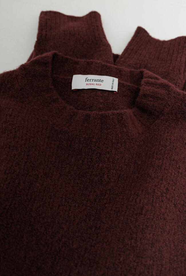 Girocollo bouclè in misto cashmere ROYAL RED - Ferrante | img vers.1300x/