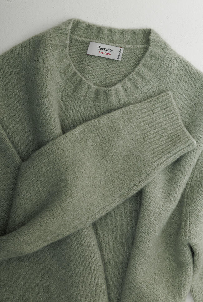 Girocollo bouclè in misto cashmere ROYAL RED - Ferrante | img vers.1300x/