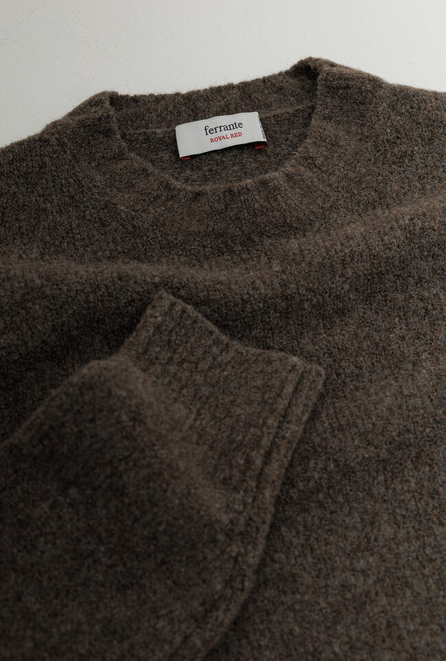 Girocollo bouclè in misto cashmere ROYAL RED - Ferrante | img vers.1300x/