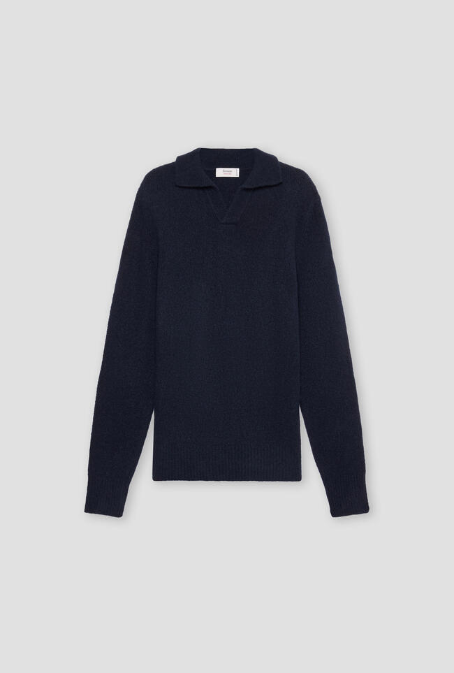 Polo bouclè in misto cashmere ROYAL RED - Ferrante | img vers.1300x/