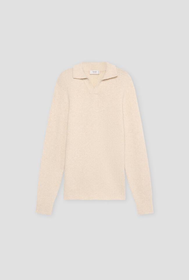 Polo bouclè in misto cashmere ROYAL RED - Ferrante | img vers.1300x/