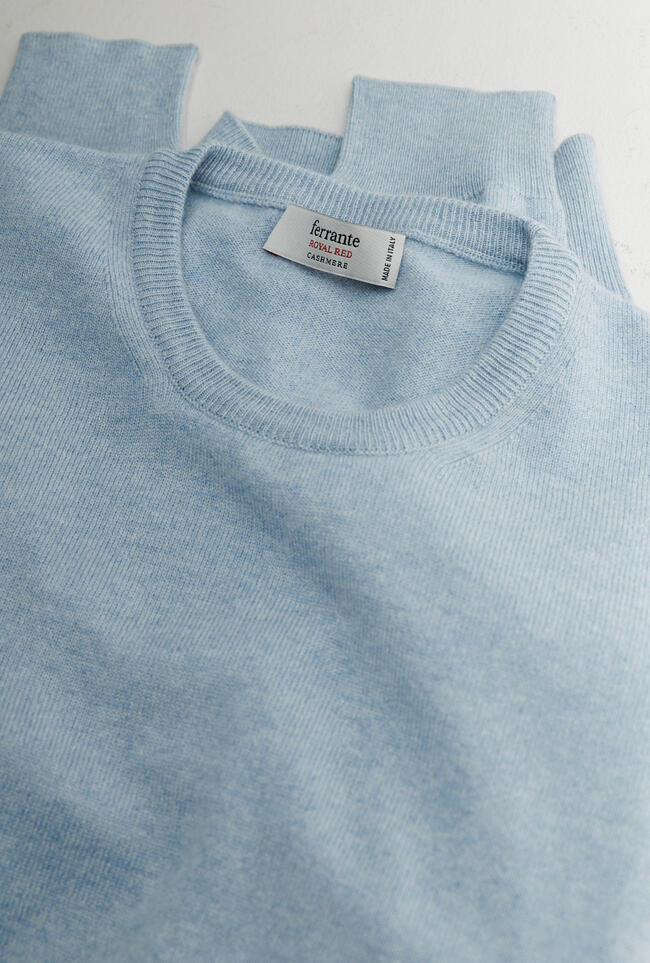 Pure cashmere crewneck ROYAL RED - Ferrante | img vers.1300x/