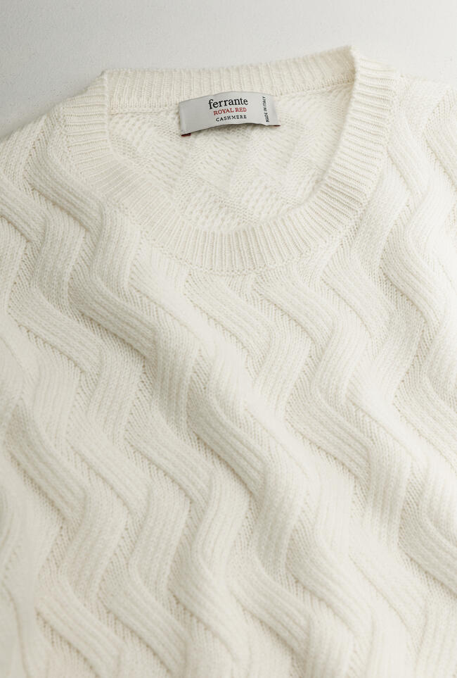 Crewneck made from pure cashmere ROYAL RED - Ferrante | img vers.1300x/