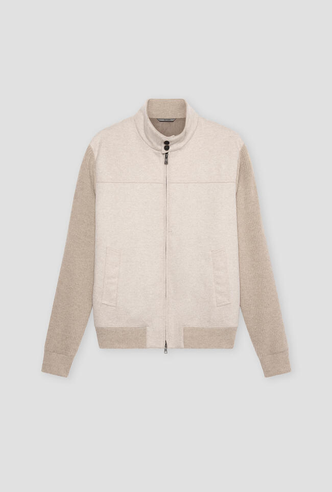 Bomber in lana con schiena e maniche in maglia MAIN - Ferrante | img vers.1300x/