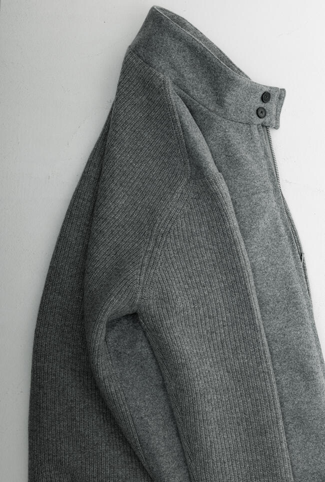 Bomber in lana con schiena e maniche in maglia MAIN - Ferrante | img vers.1300x/