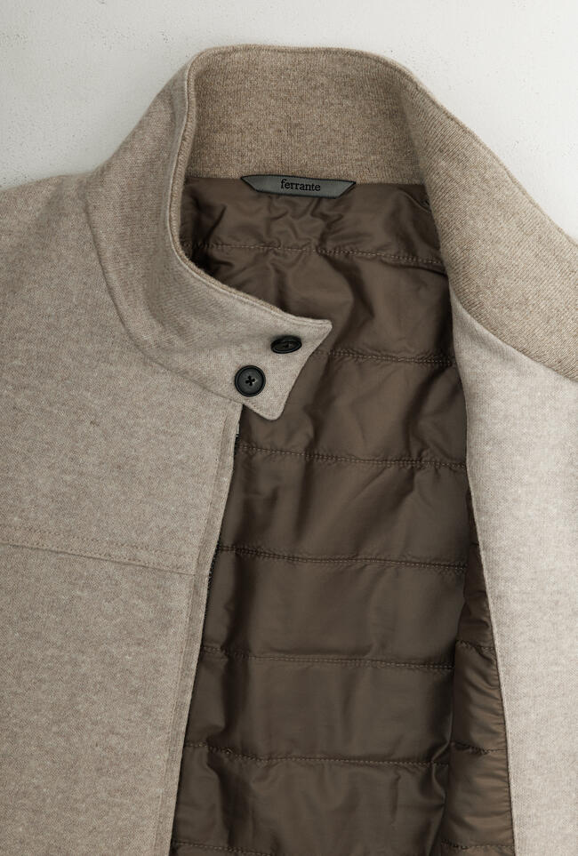 Bomber in lana con schiena e maniche in maglia MAIN - Ferrante | img vers.1300x/