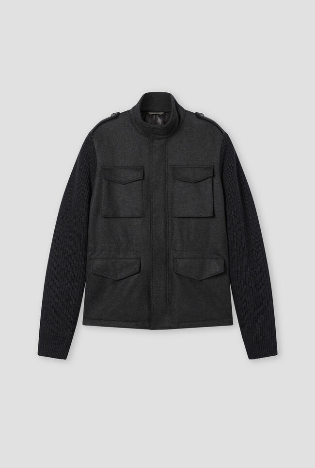 Field jacket in lana con maniche in maglia MAIN - Ferrante | img vers.1300x/