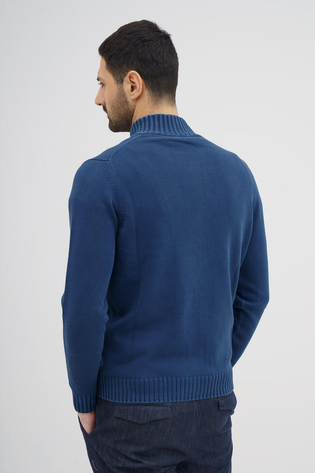 Giacca full zip in cotone tinto in capo ESSENTIAL - Ferrante | img vers.1300x/