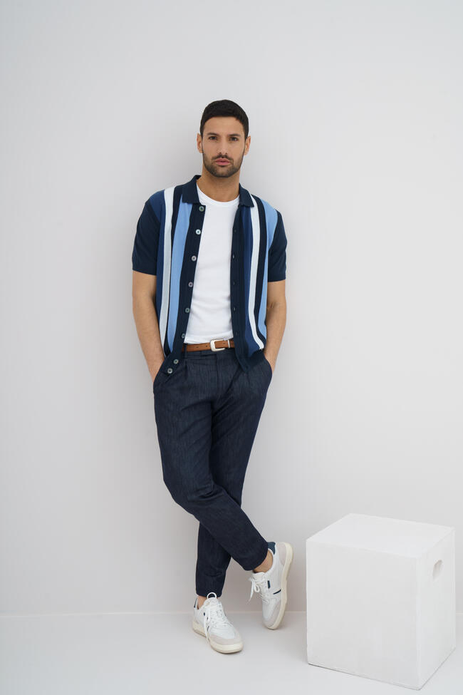 Polo shirt intarsia MAIN - Ferrante | img vers.1300x/