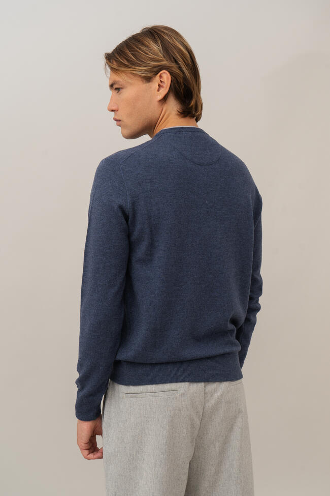 Felpa in maglia girocollo in lana cardata ESSENTIAL - Ferrante | img vers.1300x/