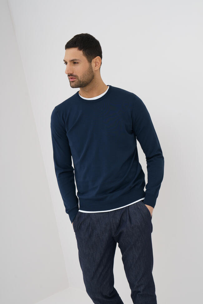 Girocollo leggero in cotone ESSENTIAL - Ferrante | img vers.1300x/
