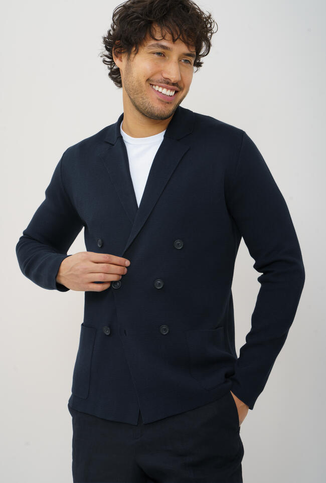 Double-breasted milano stitch jacket. MAIN - Ferrante | img vers.1300x/