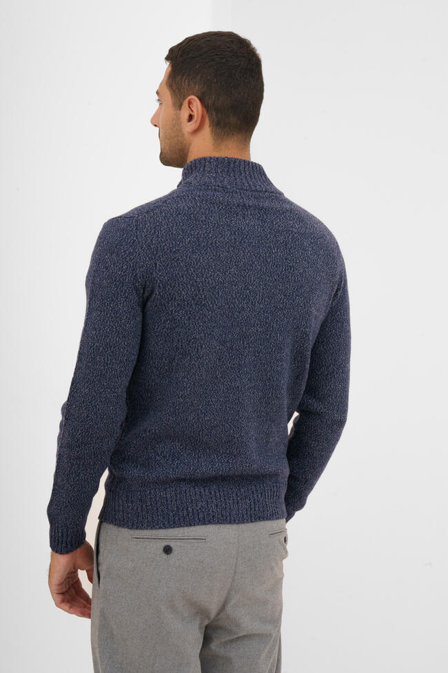 Giacca full zip moulinè in misto cashmere ROYAL RED - Ferrante | img vers.1300x/