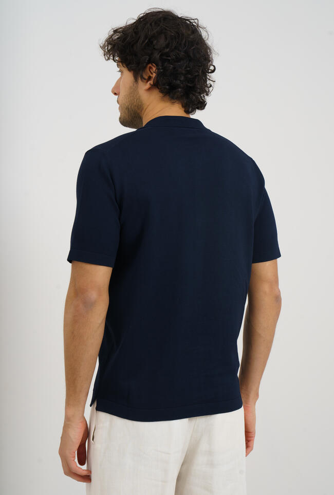 Cotton crepe knit shirt MAIN - Ferrante | img vers.1300x/
