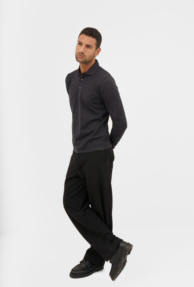 Polo in maglia con collo a camicia ESSENTIAL - Ferrante | img vers.1300x/